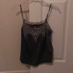 Moda int’l.  Silk tank with sequins.